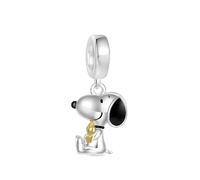 Abalorio de plata 925 con diseño de perro de dibujos animados, compatible con abalorios Pandora, Trollbeads, Chamilia, Biagi y muchas otras pulseras del Reino Unido.