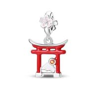 Abalorio de plata 925 con diseño de puerta Torii de Japón, compatible con abalorios Pandora, Trollbeads, Chamilia, Biagi y muchas otras pulseras del Reino Unido.