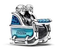 Abalorio de plata 925 con diseño de trineo de Frozen compatible con abalorios Pandora, Trollbeads, Chamilia, Biagi y muchas otras pulseras del Reino Unido., Metal