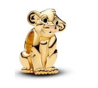 Abalorio de plata 925 con diseño del rey león Simba, compatible con abalorios Pandora, Trollbeads, Chamilia, Biagi y muchas otras pulseras del Reino Unido., Metal