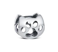 Abalorio de plata de ley 925 compatible con pulseras Pandora, diseño de perro con texto en inglés "Mom Has You In His Arms", ideal para esposa, Día de la Madre, amor, corazón, regalo de cumpleaños,