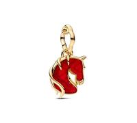 Abalorio de plata de ley 925 con diseño de caballo de fuego, compatible con pulseras Pandora, Trollbeads, Chamilia, Biagi y muchas otras pulseras del Reino Unido.