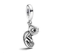 Abalorio de plata de ley 925 con diseño de camaleón, compatible con pulseras Pandora, Trollbeads, Chamilia, Biagi y muchas otras pulseras del Reino Unido.