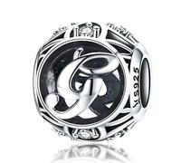 Abalorio de plata de ley 925 con letra del alfabeto (A-Z) para pulseras Pandora letra G