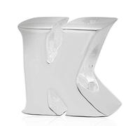 Abalorio de Plata de Ley 925 con Letra del Alfabeto, Dije de Inicial K, Dije de Aniversario, Compatible con Pulseras Pandora (K)