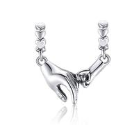 Abalorio de plata de ley 925 con texto en inglés I Love You Forever, compatible con pulseras Pandora, cadena de seguridad a mano, Todos