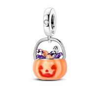 Abalorio de plata de ley 925 para Halloween, compatible con abalorios Pandora, Trollbeads, Chamilia, Biagi y muchas otras pulseras del Reino Unido.