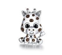 Abalorio de plata de ley 925 para pulsera Mujeres, diseño de jirafa