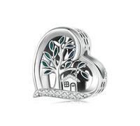 Abalorio de plata de ley con diseño de árbol de la vida, compatible con pulseras Pandora, joyería de regalo para mujer