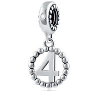 Abalorio de pulsera con números, plata de ley 925, compatible con pulseras Pandora, collar, cadena de serpiente europea, 10/20/30/40/50/60, para cumpleaños, aniversario, Zirconia cúbica, No es una