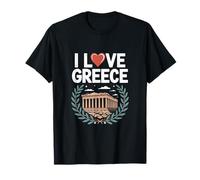 Abalorio de Rama de Olivo del Partenón I Love Greece Camiseta