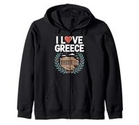 Abalorio de Rama de Olivo del Partenón I Love Greece Sudadera con Capucha