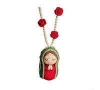 Abalorio de resina para coche de Nuestra Señora de María para tablero de instrumentos, adorno religioso espiritual con arte hecho a mano y significado devocional (modelo E)