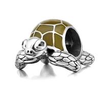 Abalorio de tortuga marina de plata de ley 925 con diseño de tortuga marina para pulsera Pandora (A)