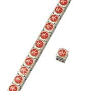 Abalorio italiano esmaltado de baloncesto de 9 mm, de acero inoxidable, compatible con pulsera de nominación, unisex, para deportes, juego de pelota, accesorios de ejercicio, joyería regalo para