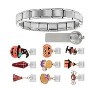 Abalorio italiano para encontrar joyas, accesorios de joyería, textura de acero inoxidable, pulsera italiana para hacer pulseras