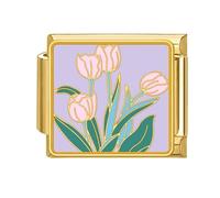 Abalorio italiano para hacer joyas, accesorios para hacer joyas, accesorios temáticos de flores, suministros para joyería de bloque de flores, talla única, como se describe, como se describe