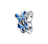 Abalorio Mariposa Azul, Abalorios Plata de Ley 925, Abalorios Encaja Abalorios Pulsera Pandora, Charms para Mujeres