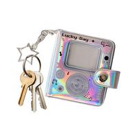 Abalorio para bolsa de fotos | Bonito dije portátil retro de doble cara, álbum de fotos pequeño, para familia, niños, Navidad, vacaciones, vacaciones, conmemoración, embarazo, nacimiento, crecimiento
