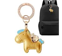 Abalorio para bolso de caballo, accesorios de moda auspiciosos de buena suerte, llavero del año del caballo, para bolso, mochila, oficina, viajes, vacaciones, festivales, familia, niños, mujeres