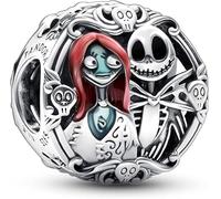 Abalorio Pesadilla Antes de Navidad de Disney The Nightmare Before Christmas Halloween para Pulseras PANDORA Collar Pulsera Europea Charms para Mujer Niña