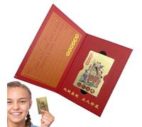 Abalorio Tai Sui 2025 | Tarjeta de amuleto de Tai Sui 2025 - Tarjeta de bendición de Feng Shui Tai Sui, adornos de oración del año de Tai Sui, tarjeta tradicional, amuleto de tarjeta dorada Feng Shui