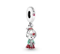 Abalorio tradicional coreano de plata 925 compatible con abalorios Pandora, Trollbeads, Chamilia, Biagi y muchas otras pulseras del Reino Unido., S, Metal, No es una piedra preciosa