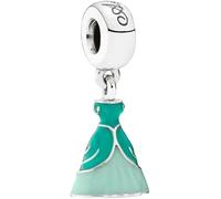 Abalorio Vestido de la Princesa de Disney para Pulseras PANDORA Collar Pulsera Europea Charm para Mujer Niña (ARIEL)