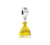 Abalorio Vestido de la Princesa de Disney para Pulseras PANDORA Collar Pulsera Europea Charm para Mujer Niña (BELLA)