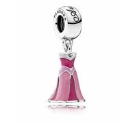 Abalorio Vestido de la Princesa de Disney para Pulseras PANDORA Collar Pulsera Europea Charm para Mujer Niña (V. AURORA)