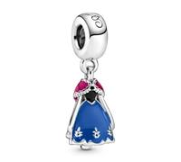 Abalorio Vestido de la Princesa de Disney para Pulseras PANDORA Collar Pulsera Europea Charm para Mujer Niña (ANNA)