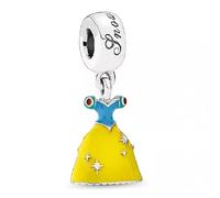 Abalorio Vestido de la Princesa de Disney para Pulseras PANDORA Collar Pulsera Europea Charm para Mujer Niña (BLANCANIEVES)