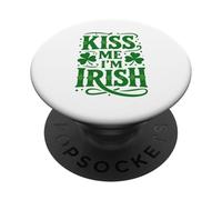 Abalorio Vintage Kiss Me I'm Irish PopSockets PopGrip Adhesivo