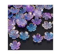 Abalorios acrílicos cilíndricos, Cuentas acrílicas con forma de pétalo, color dorado cepillado, Multicolor, 500/1000 piezas for fabricación joyas DIY(Purple,500pcs)