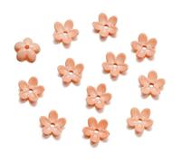 Abalorios acrílicos cilíndricos, Cuentas de flores acrílicas 12 mm, paquete multicolor 1000 for hacer joyas DIY(Orange)