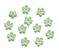 Abalorios acrílicos cilíndricos, Cuentas de flores acrílicas 12 mm, paquete multicolor 1000 for hacer joyas DIY(Green)