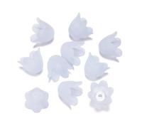 Abalorios acrílicos cilíndricos, Tapas de cuentas flores esmeriladas acrílicas, paquete 1000, 8,5x11mm, multicolor for joyería DIY(Blue)