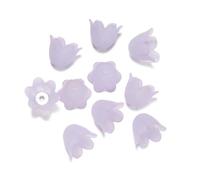 Abalorios acrílicos cilíndricos, Tapas de cuentas flores esmeriladas acrílicas, paquete 1000, 8,5x11mm, multicolor for joyería DIY(Purple)
