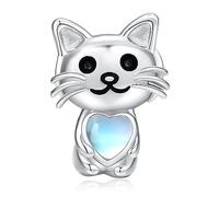 Abalorios Charms Colgantes de Plata de Ley 925 Árbol de la Vida Abalorios Charm Compatible con Pulsera Pandora y Europeo, Regalo para Mujeres y Niñas (Gato)