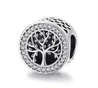 Abalorios Charms Colgantes de Plata de Ley 925 Árbol de la Vida Abalorios Charm Compatible con Pulsera Pandora y Europeo, Regalo para Mujeres y Niñas (B-Árbol de la Vida)