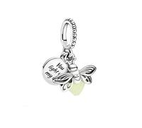 Abalorios colgantes de luciérnaga que brillan en la oscuridad, diseño de atrapasueños, compatible con pulseras de plata 925, duraderas y profesionales, Zinc, No es una piedra preciosa