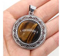 Abalorios de cristal rojo de ópalo de malaquitas de Color plata antigua de piedra Natural para colgantes, fabricación de joyas, collar,ojo de tigre