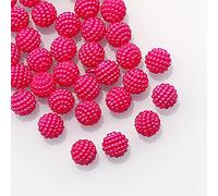 Abalorios de perlas acrílicas sueltos, Cuentas acrílicas redondas de 10 mm multicolor, paquete 50/100 for hacer joyas, pulseras y collares(Rose,50Pcs)