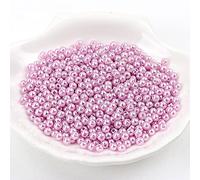 Abalorios de perlas acrílicas sueltos, Paquete de 500 cuentas perla imitación redondas 4 mm multicolor for hacer joyas(11)