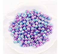 Abalorios de perlas acrílicas sueltos, Paquete de 500 cuentas perla imitación redondas 4 mm multicolor for hacer joyas(106)