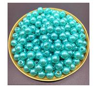 Abalorios de perlas acrílicas sueltos, Perlas de imitación redondas multicolores 8 mm diámetro, paquete 50 for hacer joyas, pulseras y collares(9)