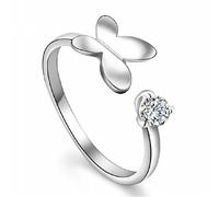 Abalorios de plata esterlina Abierto anillo ajustable joyería joyería regalos suministros anillos, talla única, copper, Sin piedras preciosas