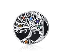 Abalorios Pandora Árbol de la vida Charm para Pulseras Plata de Ley 925 Familia Abalorios compatible Pandora para Mujeres, Navidad, Día de la Madre, Cuentas de Regalo para Mujer