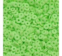 Abalorios Para Hacer Pulseras 1750 unids/lote 6mm cuentas redondas planas de arcilla for hacer joyas pulsera collar pendientes(Grass green 02)
