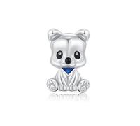 Abalorios Perro Plata de Ley 925 Charms Dog Pandora Dijes Compatible con Pulsera Collar Para Mujer Niña